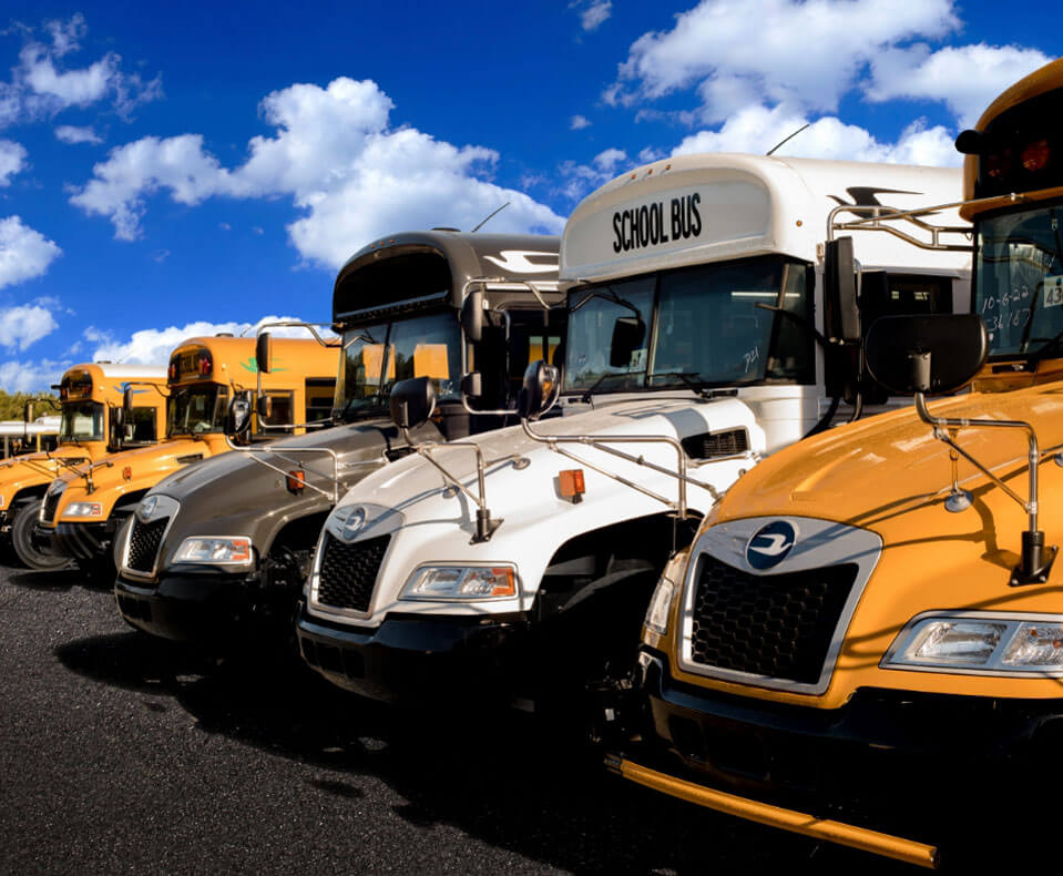 fleet of buses